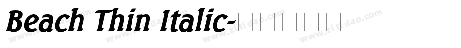 Beach Thin Italic字体转换